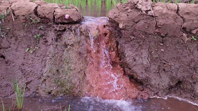 Waterfall in the fields