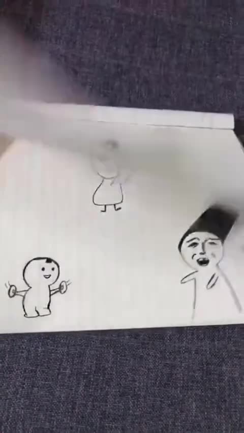 Funny cartoon making with note book animation