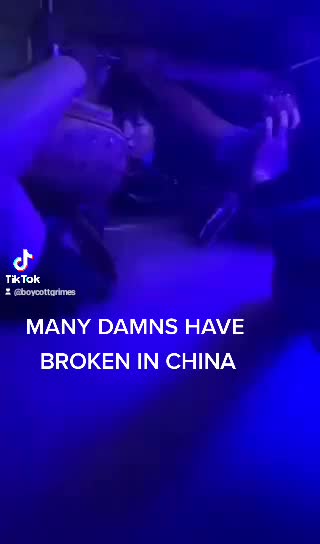 MANY DAMNS HAVE BROKEN IN CHINA SCENE FROM INSIDE A SUBWAY