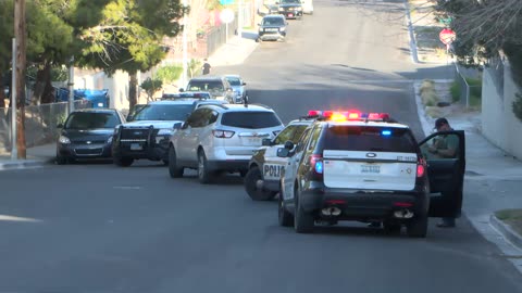 Gang related drive by shooting in downtown Las Vegas