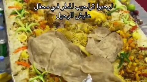 arabic delicious food big platter mandi yum