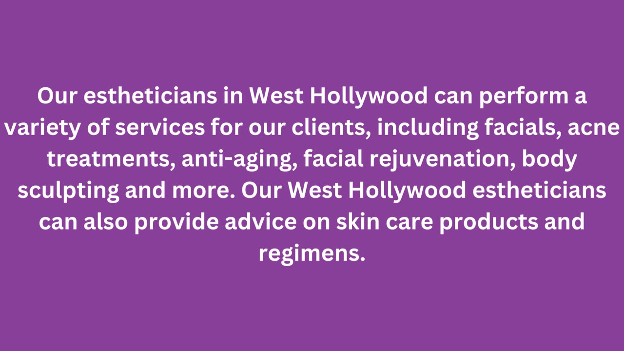 Facials West Hollywood