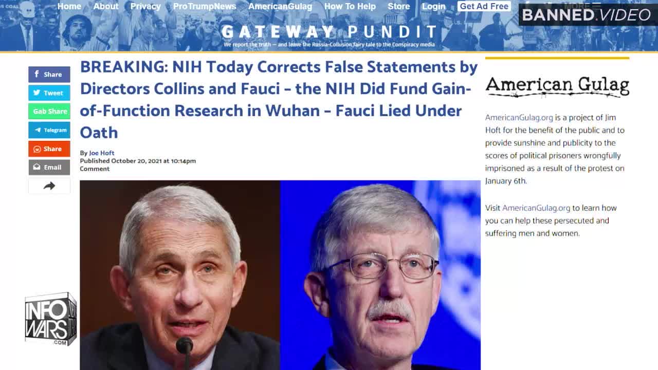 BOMBSHELL! NIH Letter Proves Fauci Lied to Congress