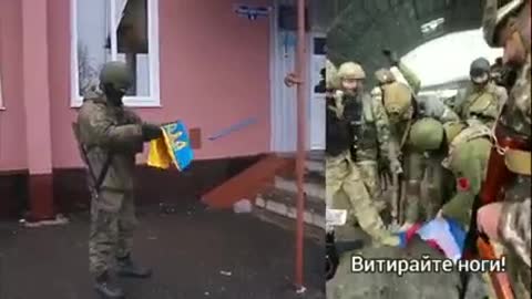 Rozdíl v chování ke státním symbolům mezi Ruskou a Ukrajinskou armádou