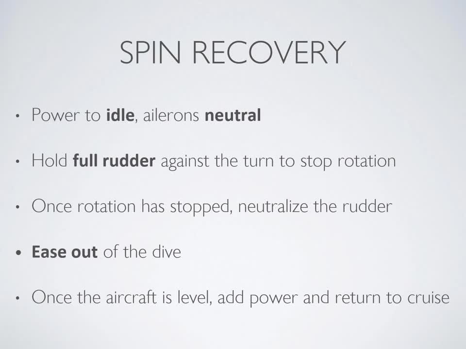 Flight Training Exercise - Spins