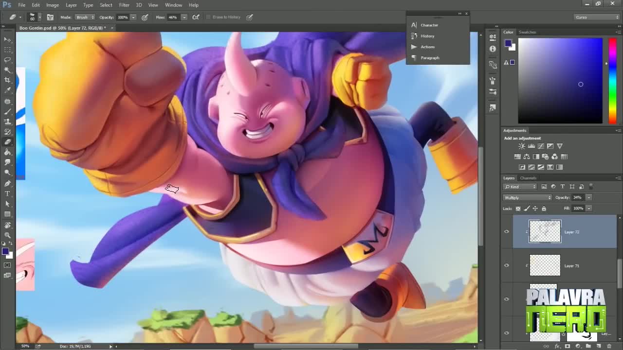 PINTURA DIGITAL DO MAJIN BOO! – Dragon BALL Z SPEEDART