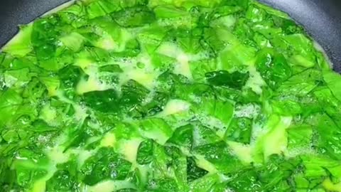 Spinach with eggs