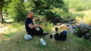 Riverside. Making coffee. GoPro