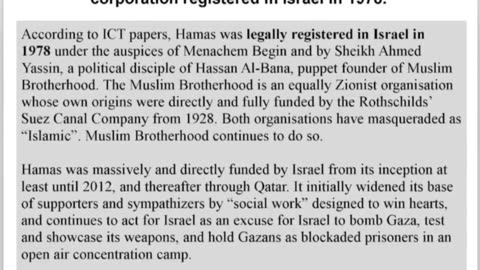 Mossad Created Hamas - Know Thy Enemy