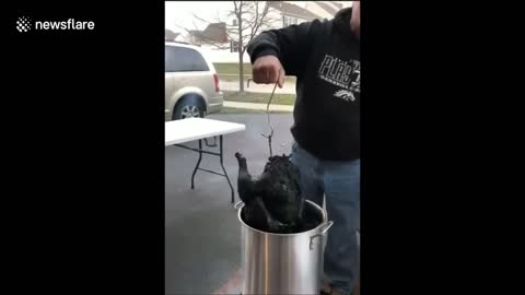 Uncle pulls burnt Turkey 😐🤭🤣😂