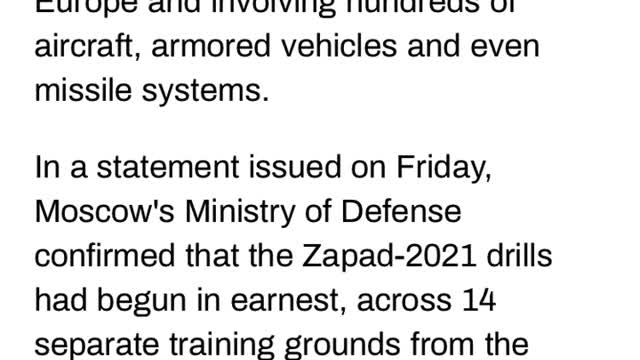 In the news Russian and Belarusian troops practice drills.
