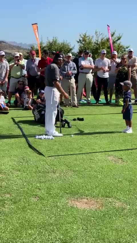 Six-year-old child golf prodigy, Kian Adonis