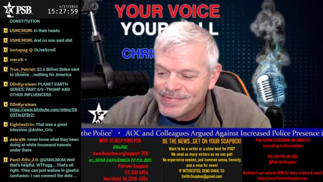 2022-04-17 14:00 EDT - Your Voice, Your Call: with Chris Moore