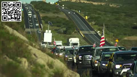 The Peoples Convoy arriving at Golden Acorns Casino 'Zephyr Hills'