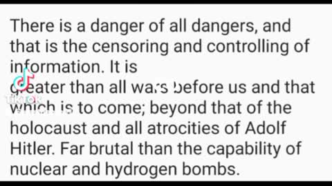 The danger of all dangers is here, social, media and control