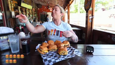 Trying To Eat 16 Cheeseburgers To Beat The Record at Jack Brown's