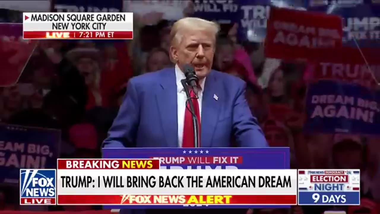 Trump promises to 'bring back the American dream'