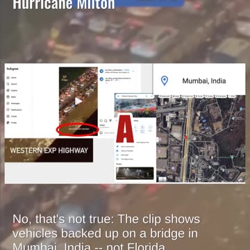 Fact Check: Video Does NOT Show Traffic Jam On Florida Bridge During Hurricane Milton