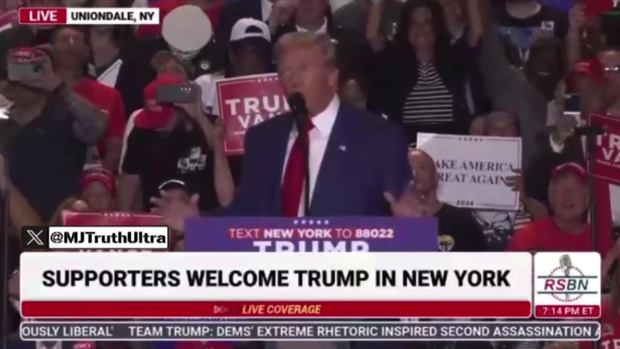 Trump says He’s Going to Take New York in the 2024 Election and the crowd goes WILD🔥🔥🔥🔥