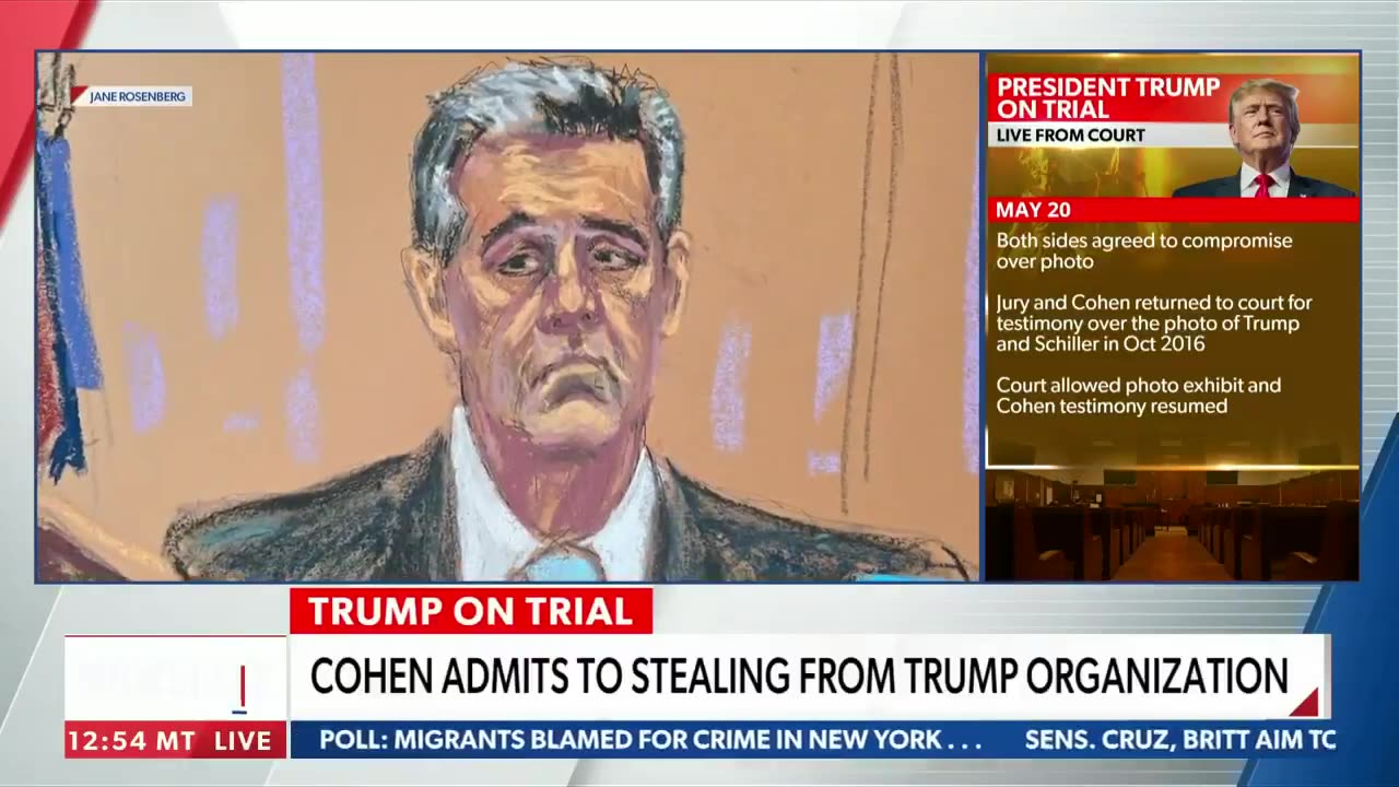 Michael Cohen admitted on the stand stealing from President Donald Trump.