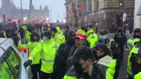 Breaking news, Shane “Pebbles” Marshall was arrested about 30 minutes ago near parliament by 50 cops