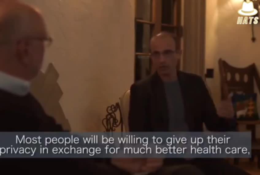 Noah Harari talking in 2017 about 24 hour health monitoring and bio censors.