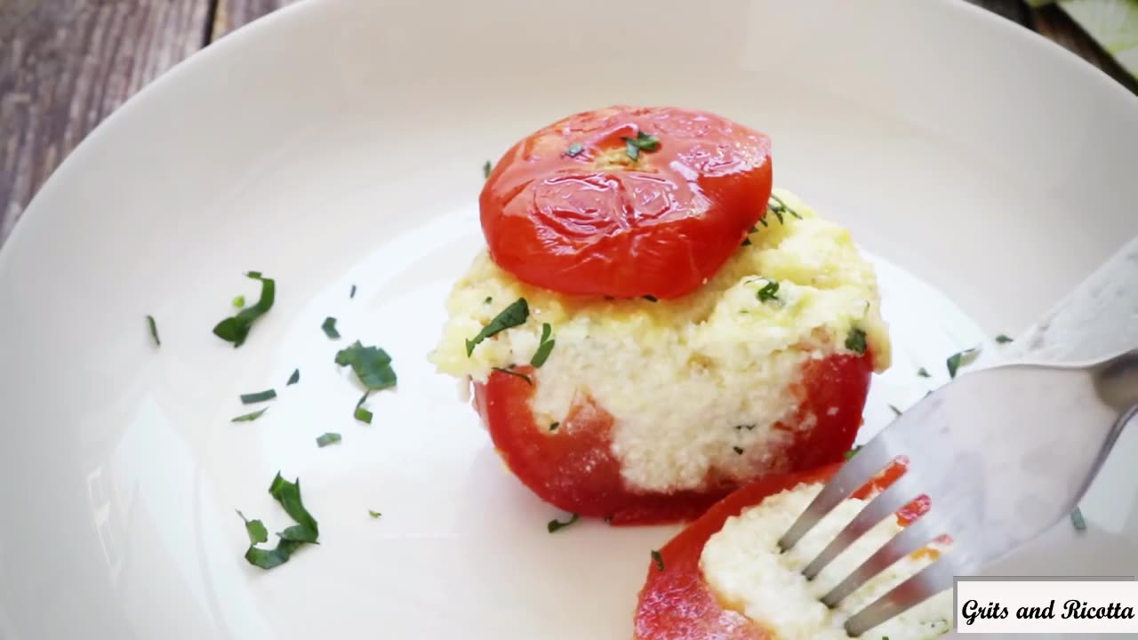 Stuffed Tomatoes with Grits and Ricotta