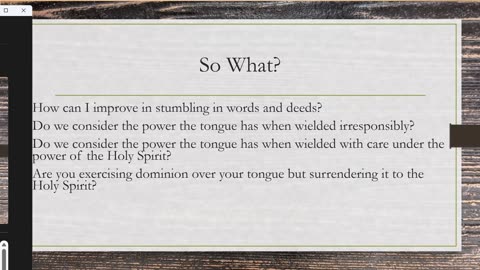 James 3 - Taming the Tongue - 10/29/2023