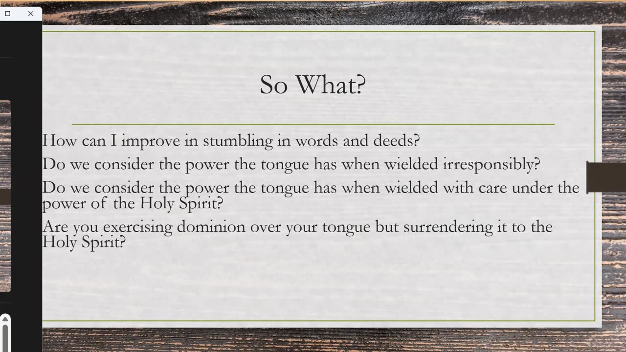 James 3 - Taming the Tongue - 10/29/2023