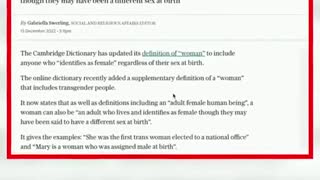 The Cambridge dictionary changed the definition of a woman