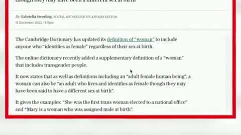 The Cambridge dictionary changed the definition of a woman