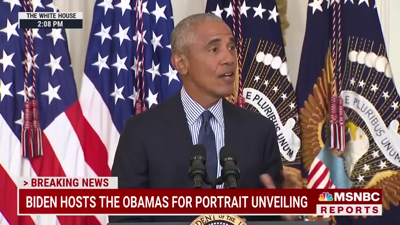 Barack Obama Thanks Biden For 'Faith In Our Democracy' At White House Portrait Unveiling