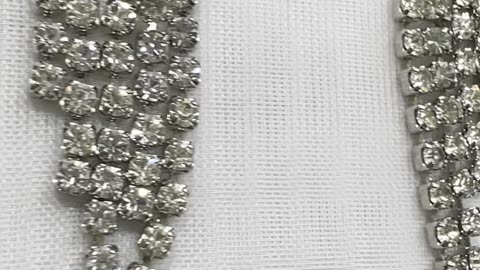 Rhodium Plated 3” Post Earrings. Made with Austrian Crystal. Birthday. Bridal