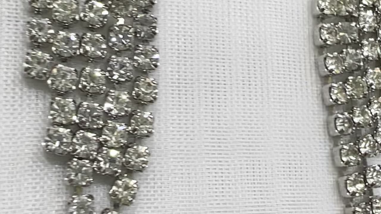 Rhodium Plated 3” Post Earrings. Made with Austrian Crystal. Birthday. Bridal