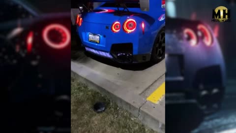 Nissan GTR in three color's with Exhaust FLAM & Sound.