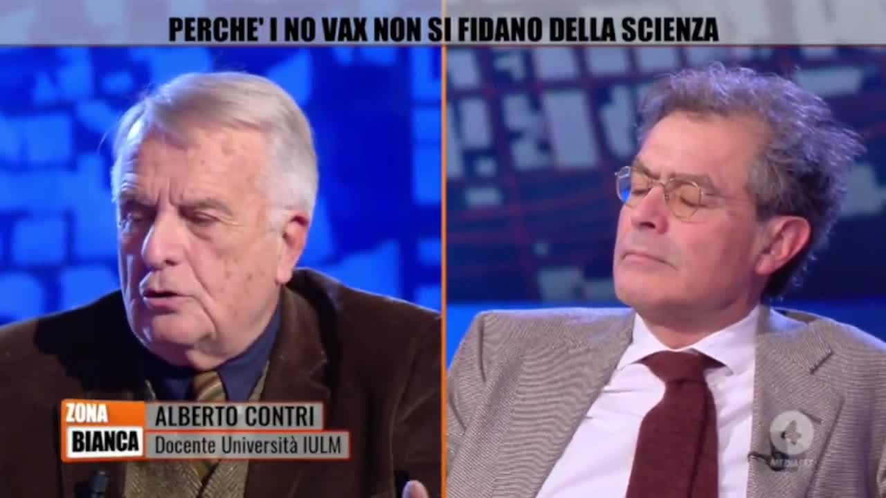 Il Prof. Contri li demolisce in diretta citando i crimini della Pfizer