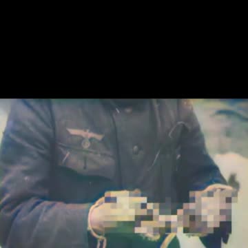 Soviet soldiers laugh as German troops suffer from frostbite - 1942 #Colourized footage 🇷🇺 ❄️ 🎥