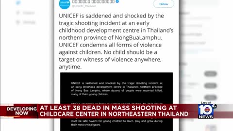 Dozens of children killed in mass shooting at Thailand daycare