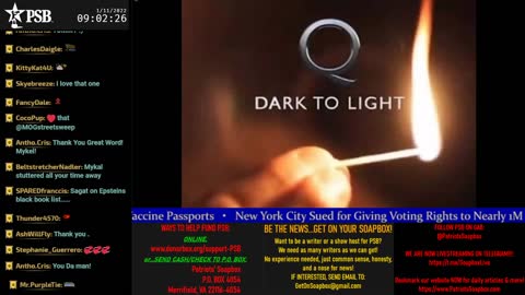 2022-01-11 07:00 EST - Patriots Soapbox AM: with LadyRWB , MykelJaye & DD