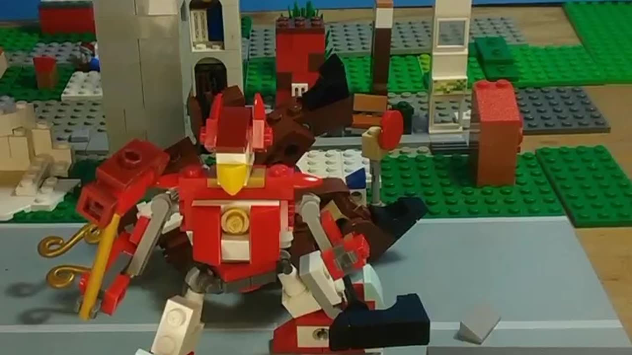 Lego Chicken Zero Mech VS Reindeer Robeast