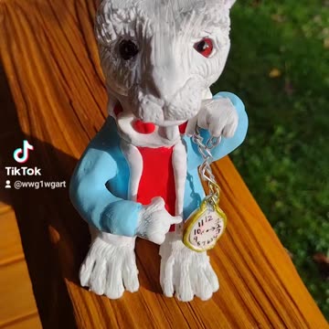 TICK TOCK RABBIT SCULPTURE