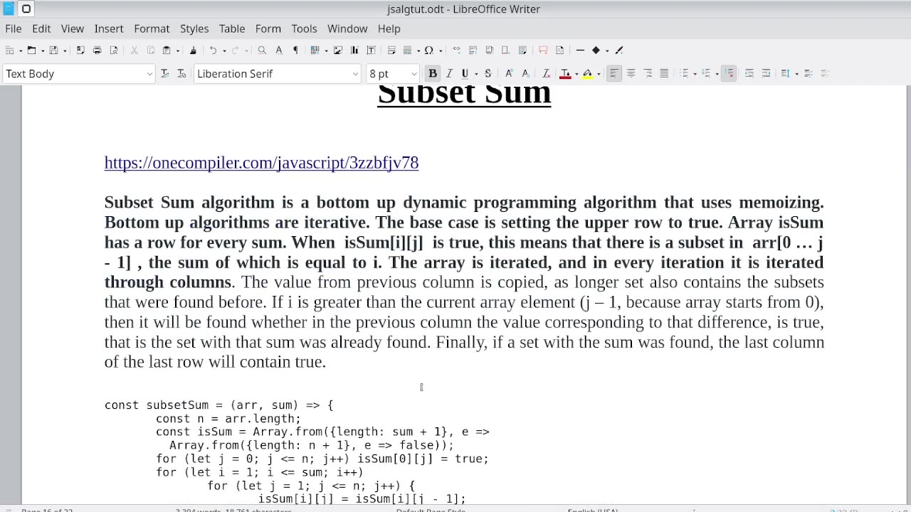 20 algorithms in JavaScript in 7 minutes