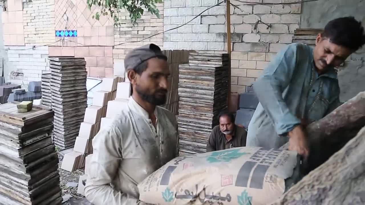 how to make Clade Stone Concrete Blocks | tiles for garage