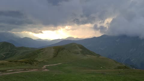 In the mountains on horseback
