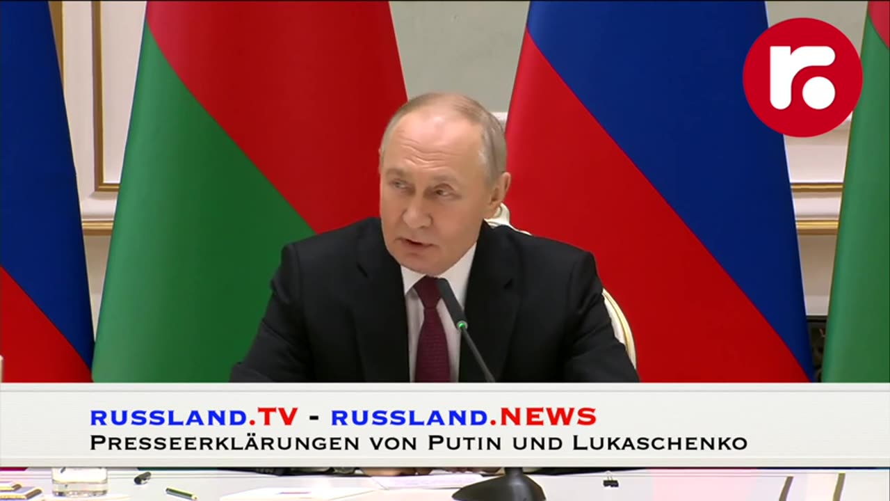 Obersten Staatsrates des Unionsstaates gaben W. Putin und A. Lukaschenko Erklärungen für die Medien