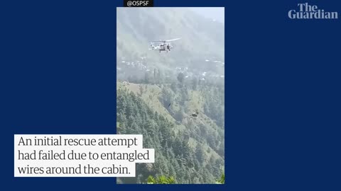 Children rescued from chairlift after cable snapped in Pakistan