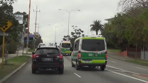 2019-06-24: Ambulances, Thomas Street, Subiaco