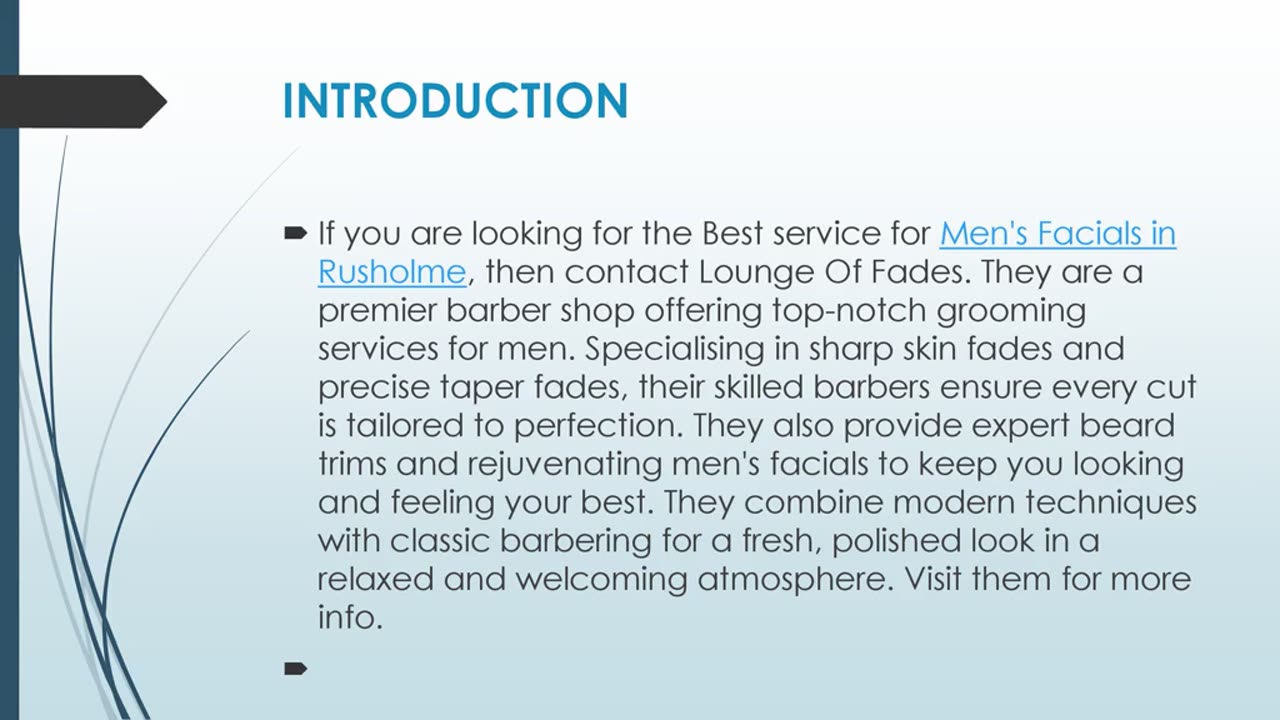 Get The Best Men's Facials in Rusholme.