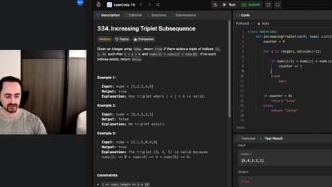 Python Increasing Triplet Subsequence