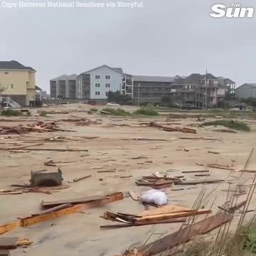 Dramatic Moment North Carolina Beach House is Swept Away in Severe Coastal Flooding